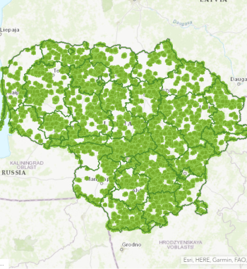 Interaktyviame žemėlapyje – saugomi reprezentatyvus Lietuvos miškų plotai
